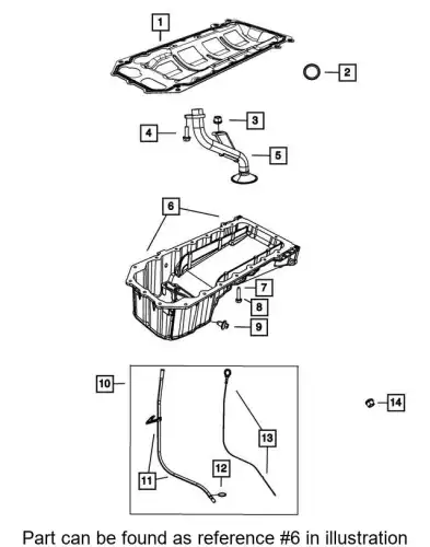 Поддон картера двигателя CHRYSLER 53010789AB