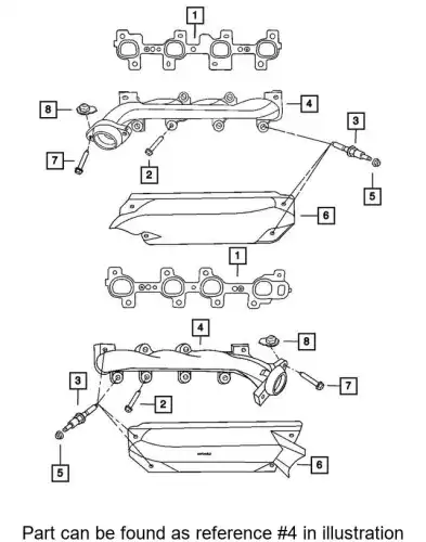 Коллектор выпускной CHRYSLER 53013793AE
