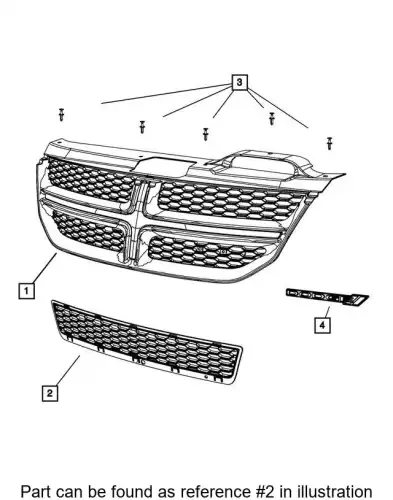 Решетка радиатора CHRYSLER 55000808AC