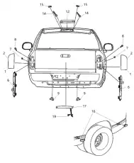 Фонарь задний CHRYSLER 55077347AF