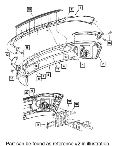FASCIA 55077355AB CHRYSLER