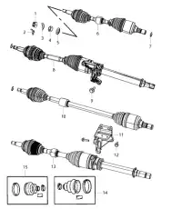 SHAFT 05085224AE CHRYSLER