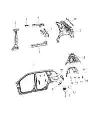 Подкрылок CHRYSLER 55112701AA