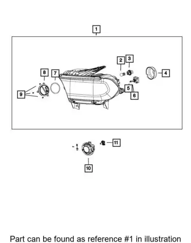 Фара CHRYSLER 55112968AD