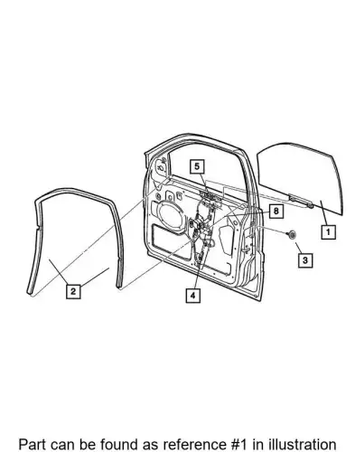 GLASS 55136003AD CHRYSLER