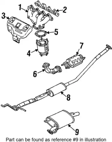 глушитель задняя часть Kia 0K2AA 40 100E