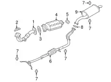 глушитель задняя часть Kia 0K32A 40 100B