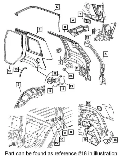 Подкрылок CHRYSLER 55156618AF