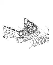 Решетка радиатора CHRYSLER 55156805AF