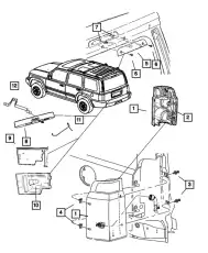 Фонарь задний CHRYSLER 55157446AC