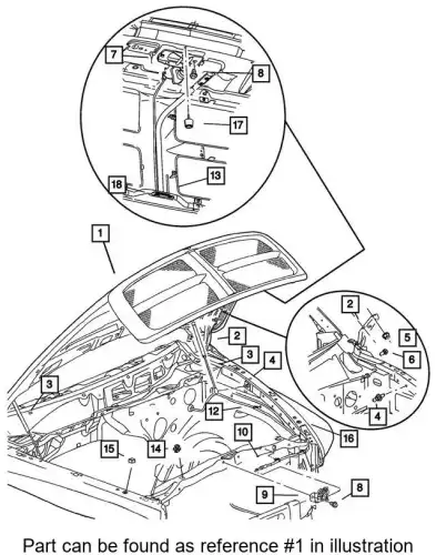 HOOD 55275733AF CHRYSLER