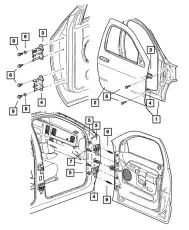 DOOR 55276057AC CHRYSLER