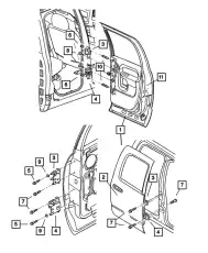 DOOR 55276120AB CHRYSLER