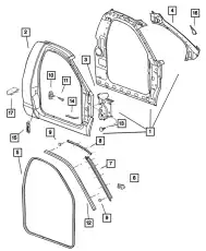 Ручка двери CHRYSLER 55277189AB