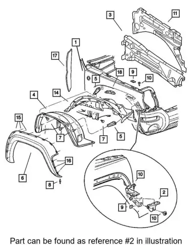 BRACKET 55360237AB CHRYSLER