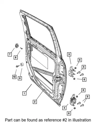 DOOR 55372029AB CHRYSLER