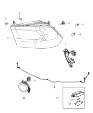 Фара противотуманная CHRYSLER 55372734AB