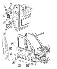 DOOR 55394355AB CHRYSLER