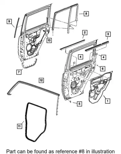 GLASS 55396719AF CHRYSLER