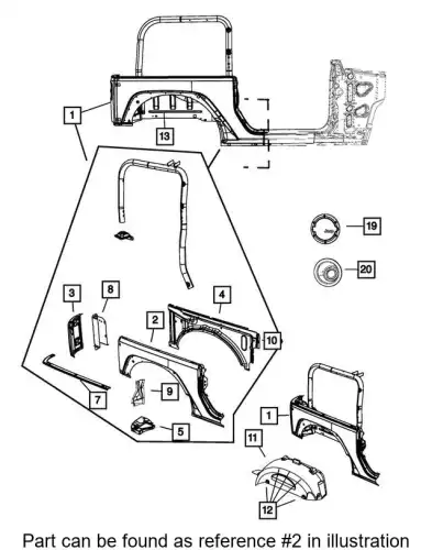PANEL 55397015AJ CHRYSLER