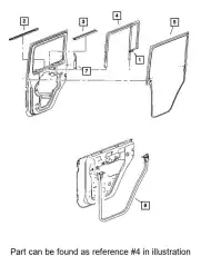 GLASS 55397038AG CHRYSLER
