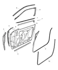 Ручка двери CHRYSLER 55399153AB