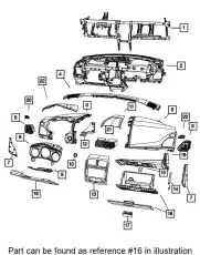 GLOVE BOX 1NL84TX7AB CHRYSLER