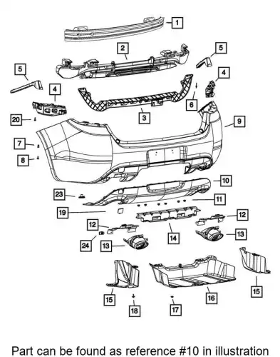 FASCIA 68081375AA CHRYSLER