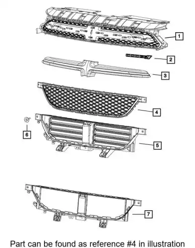 Решетка радиатора CHRYSLER 68081409AA