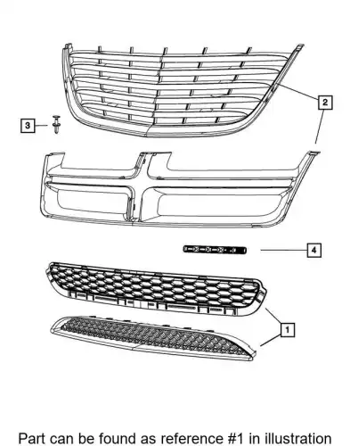 Решетка радиатора CHRYSLER 68081994AA
