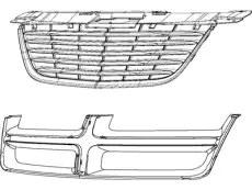 Решетка радиатора CHRYSLER 68082050AE