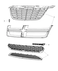 Решетка радиатора CHRYSLER 68082050AE