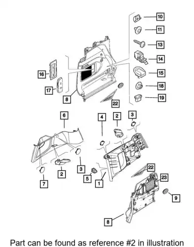 5VW35LXHAA BEZEL-SEAT BELT CHRYSLER