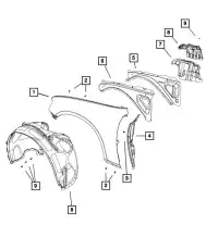 Подкрылок CHRYSLER 68084288AG