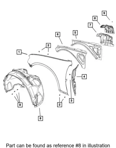 Подкрылок CHRYSLER 68084289AG