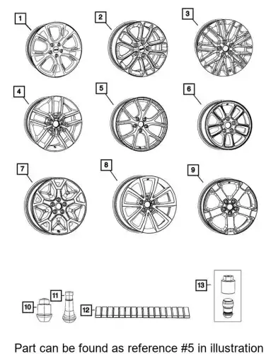 WHEEL 5XV75RXFAC CHRYSLER