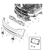 GRILLE 68089170AB CHRYSLER