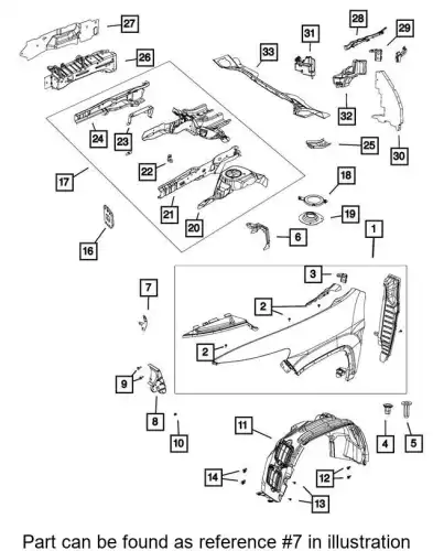 BRACKET 68232819AB CHRYSLER