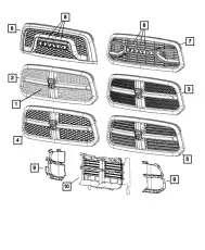 Решетка радиатора CHRYSLER 68093446AC