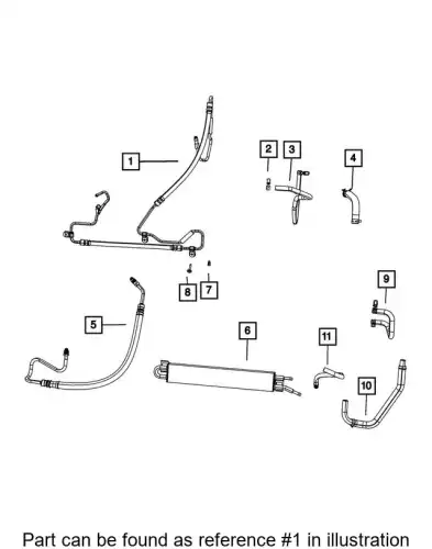 Шланг ГУР CHRYSLER 52124114AE