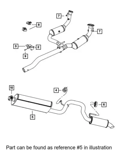 MUFFLER 52125078AH CHRYSLER