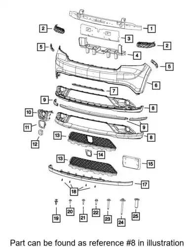FASCIA 5ZW22TZZAA CHRYSLER