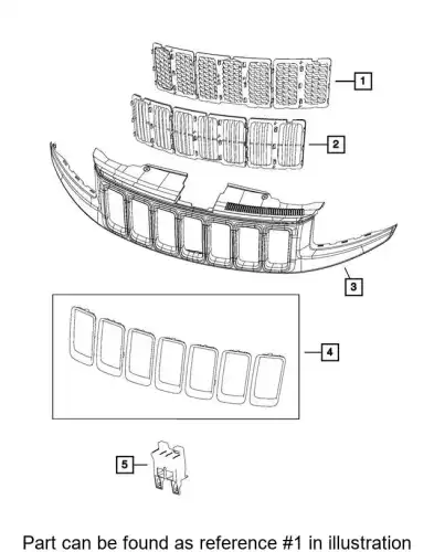 Решетка радиатора CHRYSLER 68238819AA