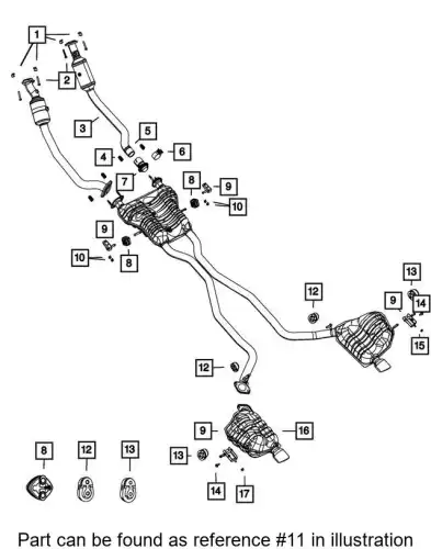MUFFLER 68105752AA CHRYSLER