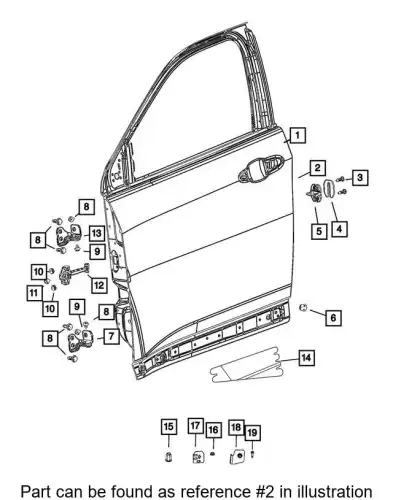 DOOR 68242321AB CHRYSLER