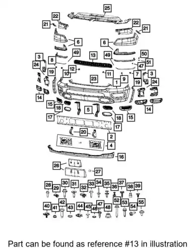 Решетка радиатора CHRYSLER 68334531AD