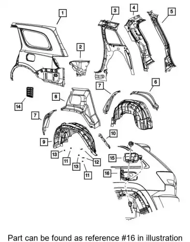 DOOR 5MG24NRVAA CHRYSLER