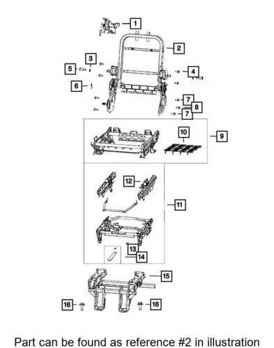 FRAME 68338927AC CHRYSLER