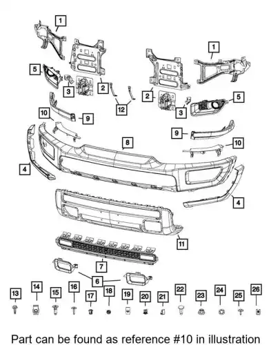 BRACKET 68340904AA CHRYSLER