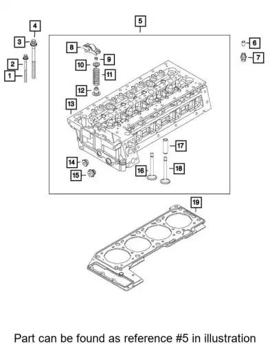 HEAD 68341092AA CHRYSLER